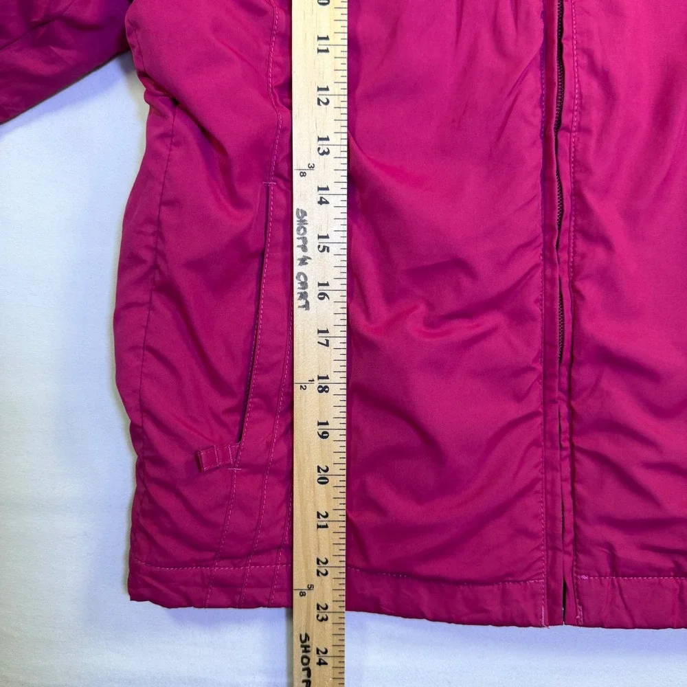 White Sierra Girls Large Magenta‎ Pink Hooded Insulated Jacket Full Zip Coat